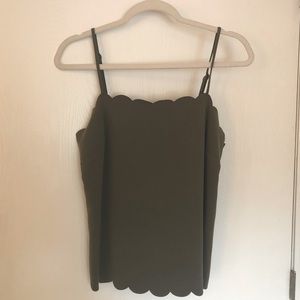 Banana Republic Scalloped Olive Green Tank | Size S